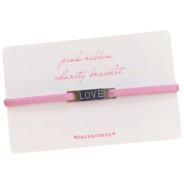 Pink Ribbon Charity Bracelet 2023: LOVE