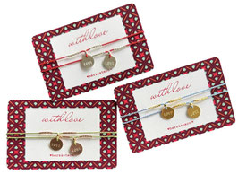 love * handstamped silk bracelet