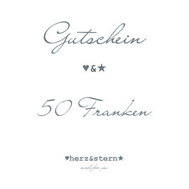 50 chf * Gutschein * gift card