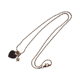 sterlingsilver necklace xmas special - heart&star rosegold plated