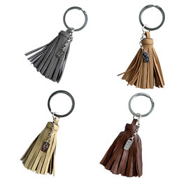 key ring leather tassel * personalisierter Schlüsselanhänger