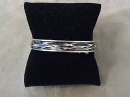 Sterling Silver 925 Oxidized Slim Bracelete Cuff