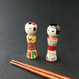 ☆ Chopstick rest "kokeshi" pair set
