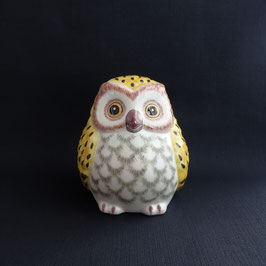 ☆ Kutani figurine Owl - yellow -
