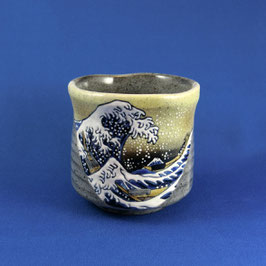 Yunomi Teacup "Ukiyoe, Hokusai Wave"