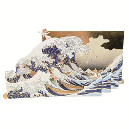 ☆3D Karte "Great Wave with Cats"