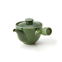 ☆Kyūsu-Teapot "CREASE" Oribe green" 380ml