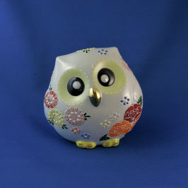 ☆ Kutani figurine OWL - flower -