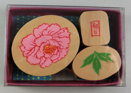 ☆ stamp set "Peony & Leaf"