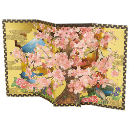 ☆3D Grußkarte "sakura byobu" XL