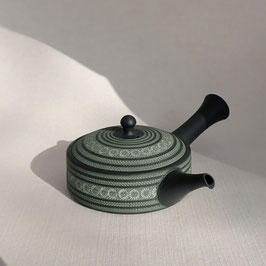 ☆Teapot - Teruyuki "Hiragata Inka Green Kyusu"