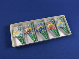 ☆ Chopstick rest "Iris" (set of 5)