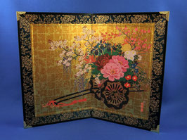 ☆ Mini BYOBU Folding Screen - FLOWER CART