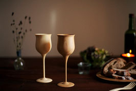 ☆ Wooden wine goblet (pair) / 2er-Set Bambus Winekelche