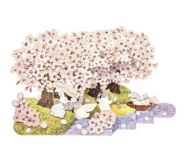 ☆3D Karte "Spring Rabbits"