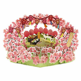 ☆3D Karte "HANAMI party" cherry-blossom viewing