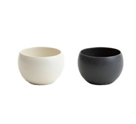 ☆ Cup "YUI" 140ml - Cream white / Charcoal grey