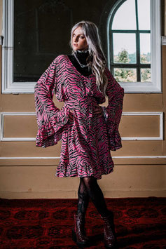 MINI DRESS 'FLORENCE' PINK ZEBRA