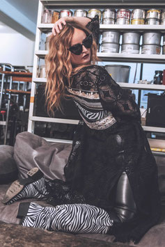 KIMONO 'DAISY' BLACK