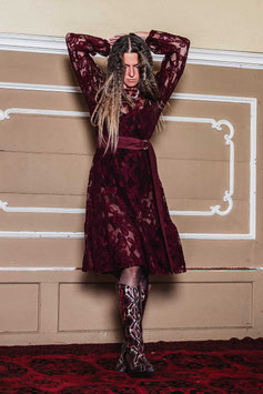 MINI DRESS 'CHARLOTTE' WINE