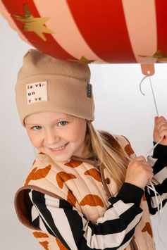 BEANIE 'MIO' LA VIE BEIGE