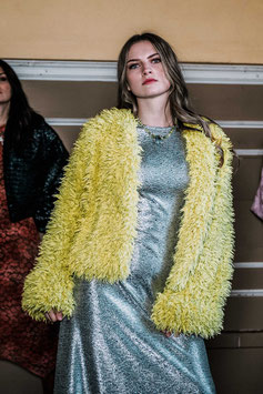 FAKE FUR JACKET 'STEVIE' LEMON