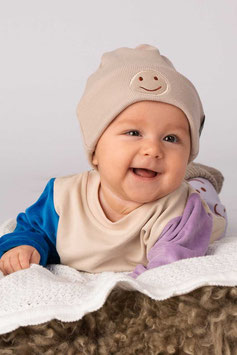 BEANIE 'MIO' SMILEY NATURAL
