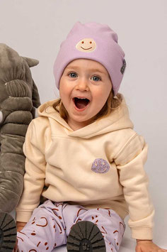 BEANIE 'MIO' SMILEY LILAC