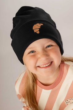 BEANIE 'MIO' CROISSANT BLACK