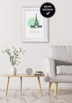 Poster Paris Pastellfarben