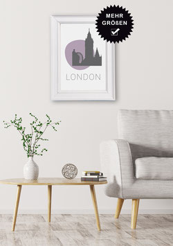 Poster London Pastellfarben