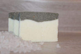 Naturseife Salzseife Patchouli mit Heilerde, Peelingseife 110 g