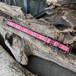 Kleines Hundehalsband "Muster pink2"