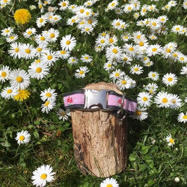Hundehalsband "Fliepi Glückspilz  rosa"