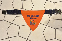 Tuchhalsband  "bestickt nach Wunsch mit Schulhund"