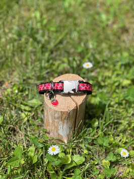 Kleines Hundehalsband "Erdbeeren"
