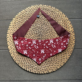 Weihnachtstücherl zum Binden  -  Zuckerstange weinrot"