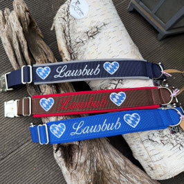 Hundehalsband "Lausbub mit Herzl-Wappen"