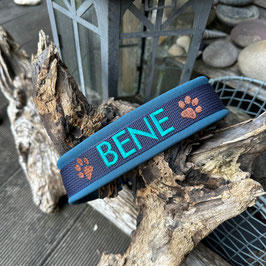 Hundehalsband "mit Namen" - bestickt nach Wunsch