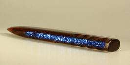 11cm / Handgefertigter Haarstab aus Holz mit schimmernder Verzierung