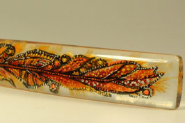 11,8cm - Breiter Haarstab aus Epoxidharz mit faszinierender 3d Malerei - handgefertigt