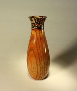 12cm, Vase aus Holz (Esche), handbemalt
