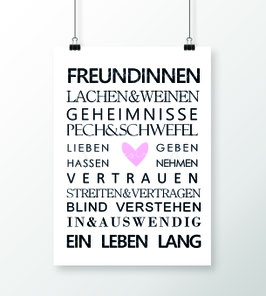 Poster Freundschaft / Geschwister