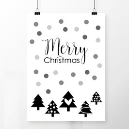Weihnachtsposter - Merry Christmas