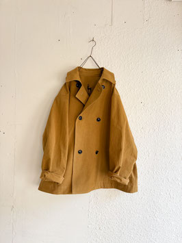 Cotton poplin トレンチ風ショート丈コート
