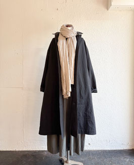 Cotton poplin Balmacaan coat(裏地付き)
