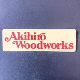 Akihiro Woodworks clear sticker