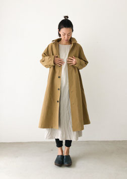 Cotton poplin Balmacaan coat