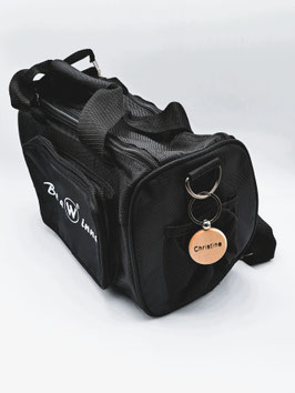 WINNER Kugeltasche schwarz mit personalisiertem Holzanhänger