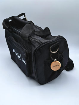 WINNER Kugeltasche schwarz mit personalisiertem Holzanhänger